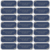 Elegant Navy Blue und Gold Wedding Guest Address Aufkleber (Vorderseite)