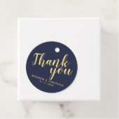 Elegant Navy Blue und Gold Wedding Vielen Dank Geschenkanhänger (Beispiel)