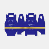 Elegant Navy Blue und Gold Wedding Vielen Dank Geschenkschachtel (Ungefaltet)