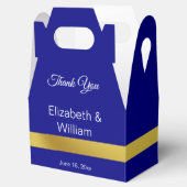 Elegant Navy Blue und Gold Wedding Vielen Dank Geschenkschachtel (Geöffnet)