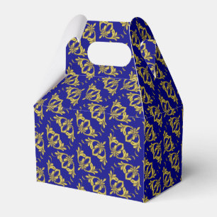 Elegant Navy Blue und Imitate Gold Geschenkschachtel