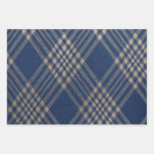 Elegant Navy Blue und Tan Geschenkpapier Set (Vorderseite)