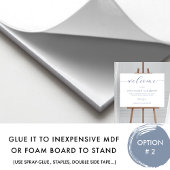 Elegant Navy Blue Unplugged Wedding Welcome Sign Poster