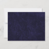 Elegant Navy Blue Velvet RSVP Wedding (Rückseite)