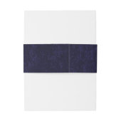 Elegant Navy Blue Velvet Wedding Einladungsbanderole (Rückseitenbeispiel)