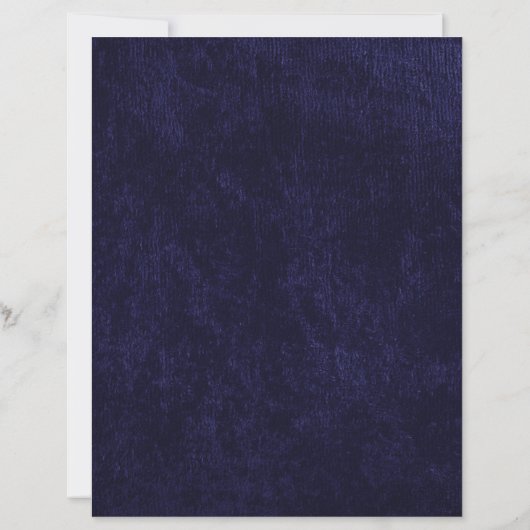 Elegant Navy Blue Velvet White Wedding Program (Rückseite)