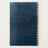 Elegant Navy Blue Watercolor Monogram Wedding Planer (Rückseite)