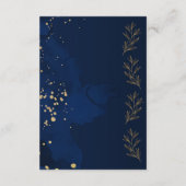 Elegant Navy Blue Wedding Details Card Template Begleitkarte (Rückseite)
