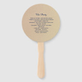 Elegant Navy Blue Wedding Fächer (Rückseite)