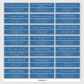 Elegant Navy Blue Wedding Guest Address Aufkleber (Blatt)