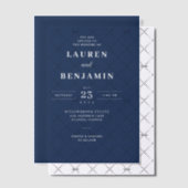 Elegant Navy Blue Wedding Invitation Pergament Einladungen (Versetzt (Einladung))