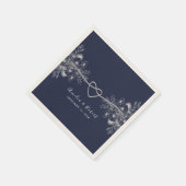Elegant Navy Blue Wedding Napkins Serviette (Ecke)