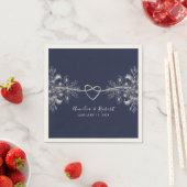 Elegant Navy Blue Wedding Napkins Serviette (Beispiel)