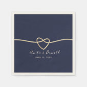 Elegant Navy Blue Wedding Napkins Serviette (Vorderseite)