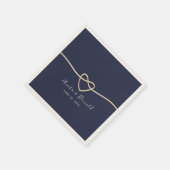 Elegant Navy Blue Wedding Napkins Serviette (Ecke)