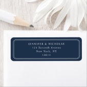 Elegant Navy Blue Wedding Return Address (Insitu)