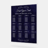 Elegant Navy Blue Wedding Seating Chart  Acrylschild (Winkel)