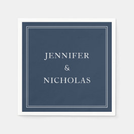 Elegant Navy Blue Wedding Serviette