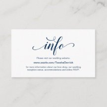 Elegant Navy Blue, Wedding Website Details