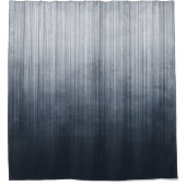 Elegant Navy Blue White Gray Rustic Striping Duschvorhang (Vorderseite)