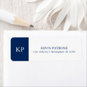 Elegant Navy Blue | White Minimalistic (Insitu)