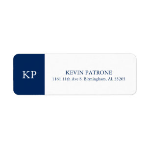 Elegant Navy Blue White Minimalistic