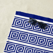 Elegant Navy Blue & White Strandtuch (Beispiel)