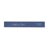 Elegant Navy Blue Wraparound Rücksendeadresse (Person)
