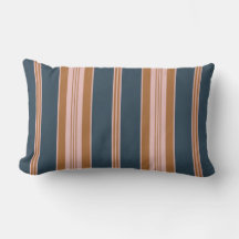 Elegant Navy Brown Pink Ticking Stripe