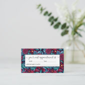 Elegant Navy Burgundy Weihnachten Floral Wasserfar Terminkarte (Stehend Vorderseite)