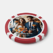 Elegant Navy & Burnt Orange | FOTO SAVE THE DATE Pokerchips (Einzeln)