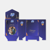 Elegant Navy & Burnt Orange | Foto Vielen Dank Geschenkschachtel (Ungefaltet)