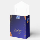 Elegant Navy & Burnt Orange | Foto Vielen Dank Geschenkschachtel (Geöffnet)