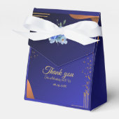 Elegant Navy & Burnt Orange | Foto Vielen Dank Geschenkschachtel (Vorderseite)