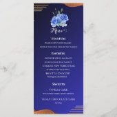 Elegant Navy & Burnt Orange | Hochzeit von Fotos Menükarte (Rückseite)