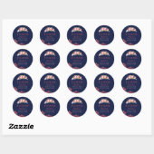 Elegant Navy & Coral Lace Danke Stickers (Blatt)