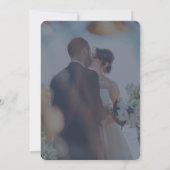 Elegant Navy Dreams: Custom Dark Blue With Photo Einladung (Rückseite)