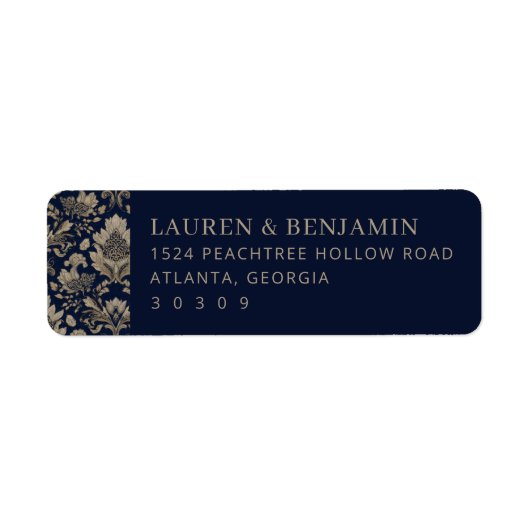 Elegant Navy Floral Border (Vorne)