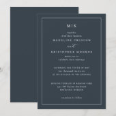 Elegant Navy Formal Invitation Einladung (Vorne/Hinten)