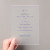 Elegant Navy Formal Invitations Acryleinladungen (Insitu (Handheld))