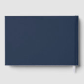 Elegant Navy Geometric Gästebuch (Rückseite)