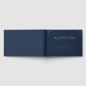 Elegant Navy Geometric Gästebuch (Voll)