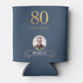 Elegant Navy & Gold 80. & Legendary Birthday Dosenkühler (Vorderseite)