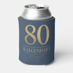 Elegant Navy & Gold 80. & Legendary Birthday Dosenkühler