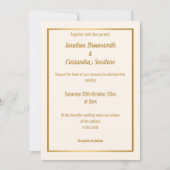ELEGANT NAVY GOLD BLUSH NAVY REVERSE WEDSE EINLADUNG (Vorderseite)