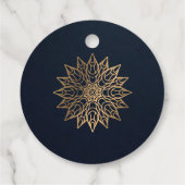 ELEGANT NAVY GOLD CLASSIC VERZIERT MANDALA WEDD GESCHENKANHÄNGER (Rückseite)