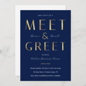 Elegant Navy & Gold Corporate Dinner Business Einladung (Vorne/Hinten)