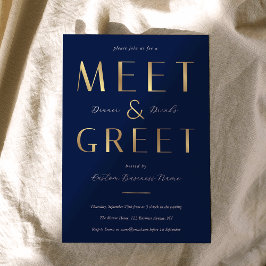 Elegant Navy & Gold Corporate Dinner Business Einladung