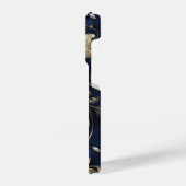 Elegant Navy Gold Floral Phone Case iPhone Hülle (Linke Seite)