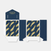 Elegant Navy Gold Foil Birthday Favor Boxes Geschenkschachtel (Ungefaltet)
